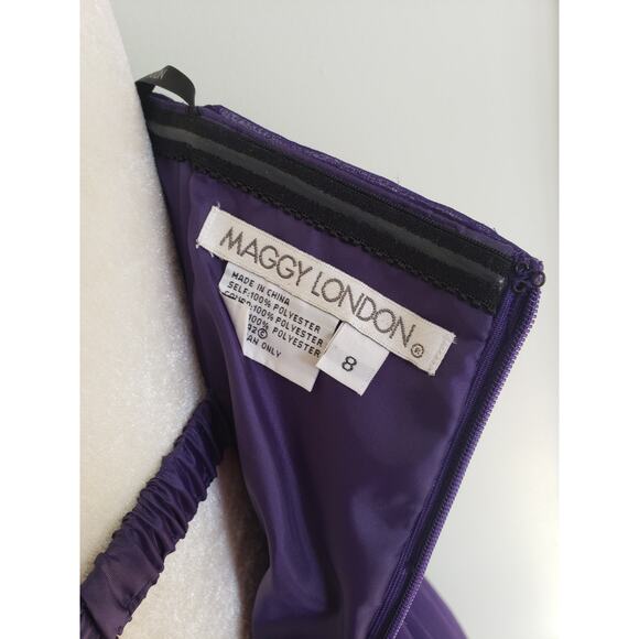 New Maggy London purple strapless cocktail dress - Picture 2 of 10
